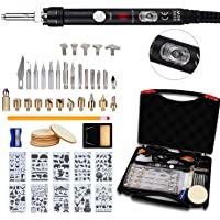 52pcs Kit Pirograbador de Madera-Ockered Kit Pirograbdores Electrico 60W Temperatura Regulable entre 150° C y 450° C…